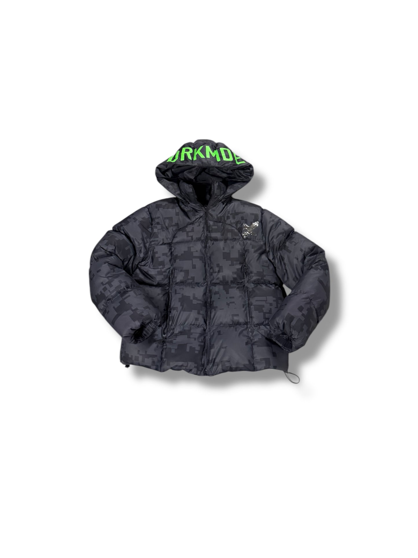 Black camo puffer